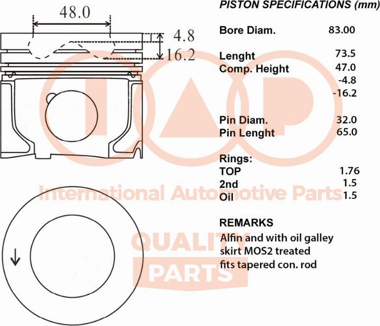 IAP QUALITY PARTS 100-14090 - Virzulis adetalas.lv