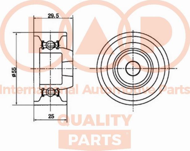 IAP QUALITY PARTS 127-07095 - Spriegotājrullītis, Gāzu sadales mehānisma piedziņas siksna adetalas.lv