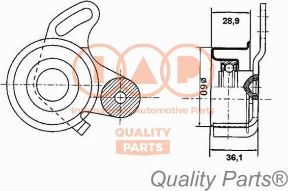 IAP QUALITY PARTS 12707040 - Spriegotājrullītis, Gāzu sadales mehānisma piedziņas siksna adetalas.lv