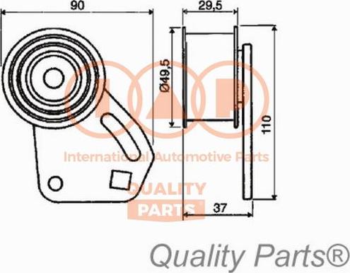 IAP QUALITY PARTS 127-14030 - Spriegotājrullītis, Gāzu sadales mehānisma piedziņas siksna adetalas.lv