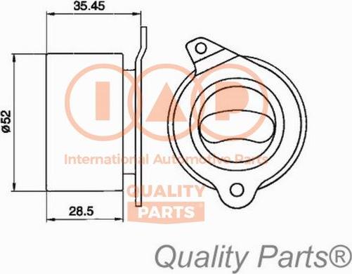 IAP QUALITY PARTS 127-11051 - Spriegotājrullītis, Gāzu sadales mehānisma piedziņas siksna adetalas.lv