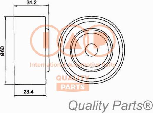 IAP QUALITY PARTS 12711052 - Spriegotājrullītis, Gāzu sadales mehānisma piedziņas siksna adetalas.lv