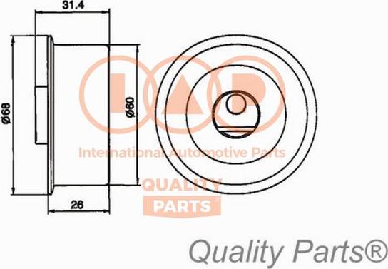 IAP QUALITY PARTS 12713080 - Spriegotājrullītis, Gāzu sadales mehānisma piedziņas siksna adetalas.lv