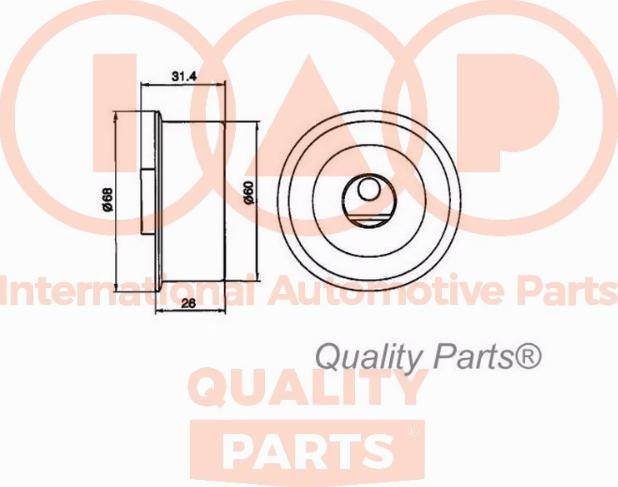 IAP QUALITY PARTS 12713080 - Spriegotājrullītis, Gāzu sadales mehānisma piedziņas siksna adetalas.lv