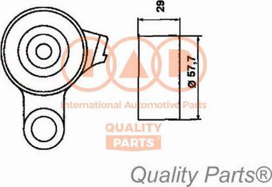 IAP QUALITY PARTS 12717095 - Spriegotājrullītis, Gāzu sadales mehānisma piedziņas siksna adetalas.lv