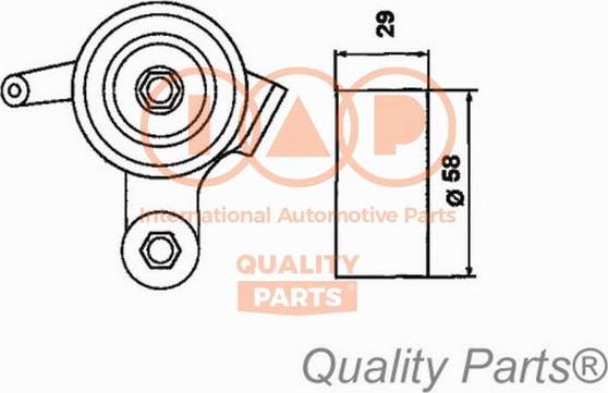 IAP QUALITY PARTS 12717096 - Spriegotājrullītis, Gāzu sadales mehānisma piedziņas siksna adetalas.lv