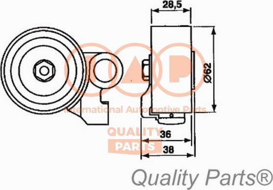 IAP QUALITY PARTS 127-17054 - Spriegotājrullītis, Gāzu sadales mehānisma piedziņas siksna adetalas.lv