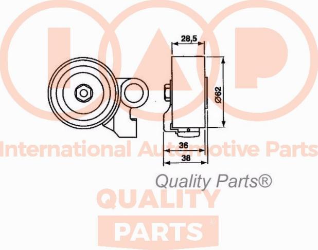 IAP QUALITY PARTS 127-17054 - Spriegotājrullītis, Gāzu sadales mehānisma piedziņas siksna adetalas.lv