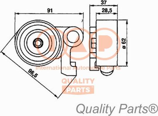 IAP QUALITY PARTS 12717067 - Spriegotājrullītis, Gāzu sadales mehānisma piedziņas siksna adetalas.lv