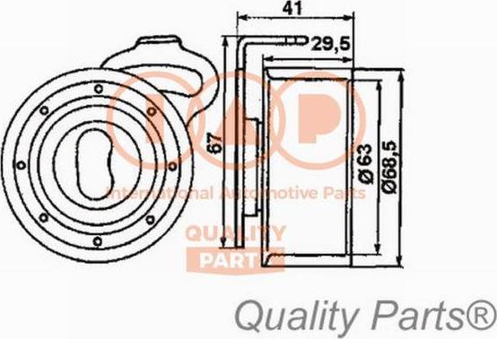 IAP QUALITY PARTS 127-17084 - Spriegotājrullītis, Gāzu sadales mehānisma piedziņas siksna adetalas.lv