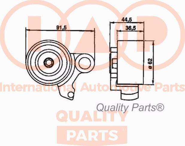 IAP QUALITY PARTS 12717086 - Spriegotājrullītis, Gāzu sadales mehānisma piedziņas siksna adetalas.lv