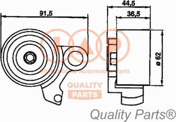 IAP QUALITY PARTS 12717086 - Spriegotājrullītis, Gāzu sadales mehānisma piedziņas siksna adetalas.lv