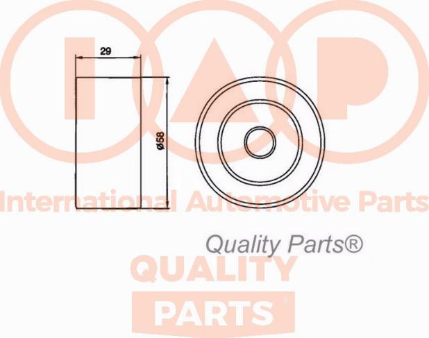 IAP QUALITY PARTS 12717082 - Spriegotājrullītis, Gāzu sadales mehānisma piedziņas siksna adetalas.lv