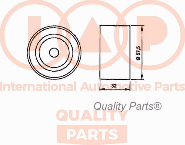 IAP QUALITY PARTS 12717121 - Spriegotājrullītis, Gāzu sadales mehānisma piedziņas siksna adetalas.lv