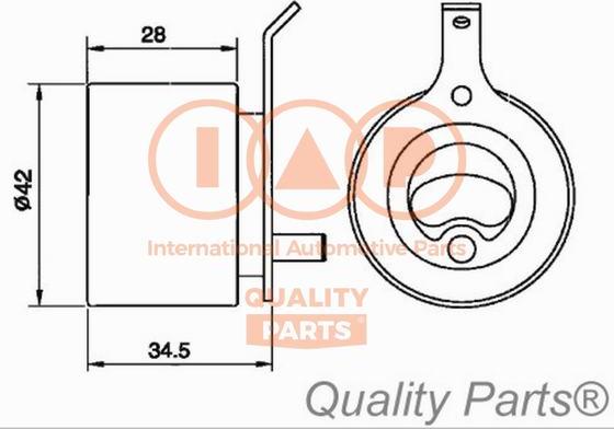 IAP QUALITY PARTS 127-20060G - Spriegotājrullītis, Gāzu sadales mehānisma piedziņas siksna adetalas.lv