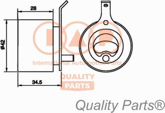 IAP QUALITY PARTS 127-20060 - Spriegotājrullītis, Gāzu sadales mehānisma piedziņas siksna adetalas.lv