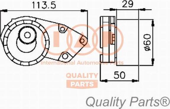 IAP QUALITY PARTS 127-20030 - Spriegotājrullītis, Gāzu sadales mehānisma piedziņas siksna adetalas.lv