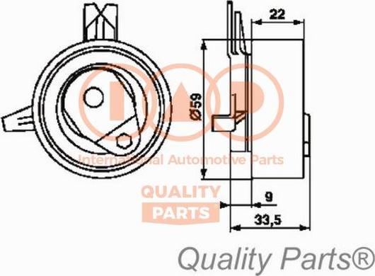 IAP QUALITY PARTS 127-20071 - Spriegotājrullītis, Gāzu sadales mehānisma piedziņas siksna adetalas.lv