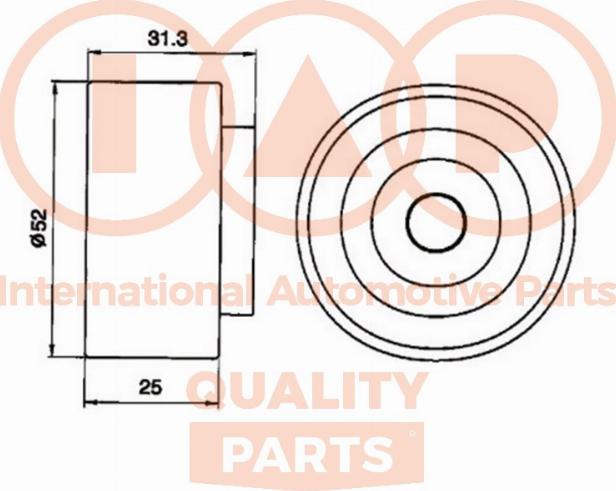 IAP QUALITY PARTS 12721040 - Spriegotājrullītis, Gāzu sadales mehānisma piedziņas siksna adetalas.lv