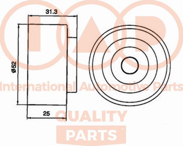 IAP QUALITY PARTS 127-21011 - Spriegotājrullītis, Gāzu sadales mehānisma piedziņas siksna adetalas.lv