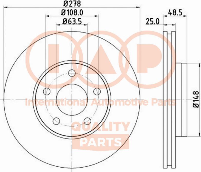 IAP QUALITY PARTS 709-04060 - Bremžu diski adetalas.lv