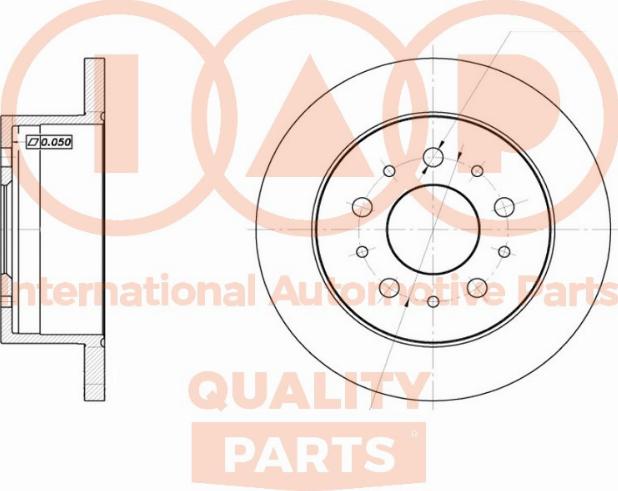 IAP QUALITY PARTS 709-08031 - Bremžu diski adetalas.lv