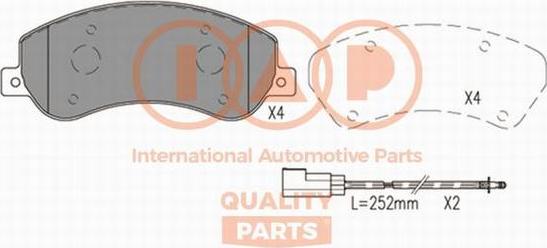 IAP QUALITY PARTS 704-50010X - Bremžu uzliku kompl., Disku bremzes adetalas.lv