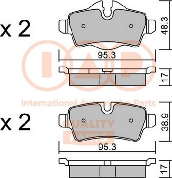 IAP QUALITY PARTS 704-51001P - Bremžu uzliku kompl., Disku bremzes adetalas.lv