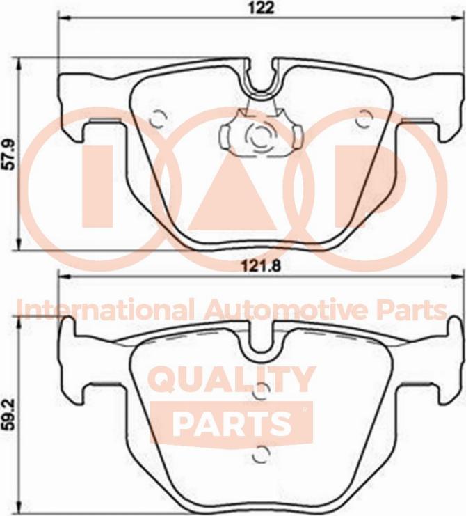 IAP QUALITY PARTS 704-51152P - Bremžu uzliku kompl., Disku bremzes adetalas.lv