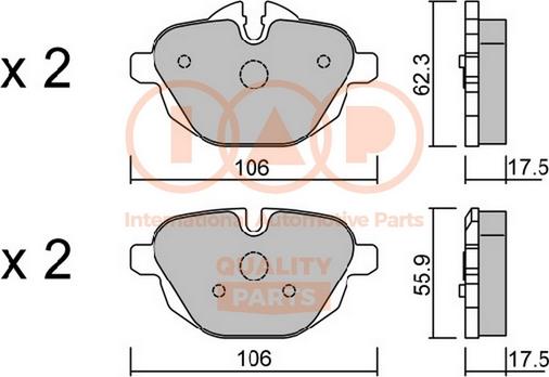 IAP QUALITY PARTS 704-51131P - Bremžu uzliku kompl., Disku bremzes adetalas.lv