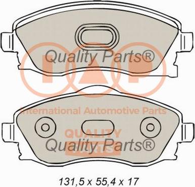 IAP QUALITY PARTS 704-09133 - Bremžu uzliku kompl., Disku bremzes adetalas.lv