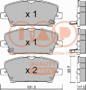 IAP QUALITY PARTS 704-06028P - Bremžu uzliku kompl., Disku bremzes adetalas.lv