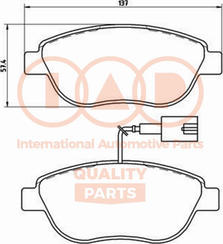 IAP QUALITY PARTS 704-08050P - Bremžu uzliku kompl., Disku bremzes adetalas.lv