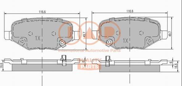 IAP QUALITY PARTS 704-08010 - Bremžu uzliku kompl., Disku bremzes adetalas.lv