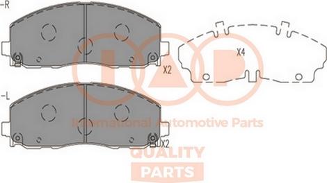 IAP QUALITY PARTS 704-08011 - Bremžu uzliku kompl., Disku bremzes adetalas.lv