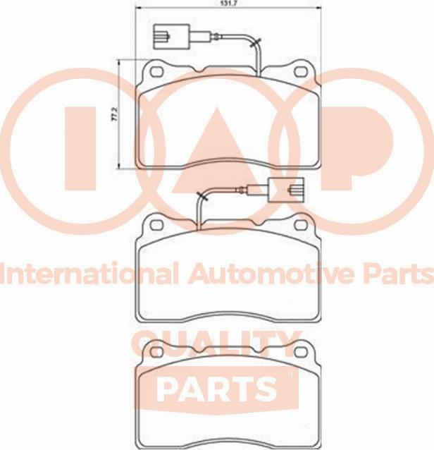 IAP QUALITY PARTS 704-08104 - Bremžu uzliku kompl., Disku bremzes adetalas.lv