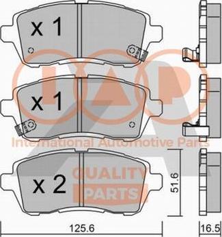 IAP QUALITY PARTS 704-03100P - Bremžu uzliku kompl., Disku bremzes adetalas.lv