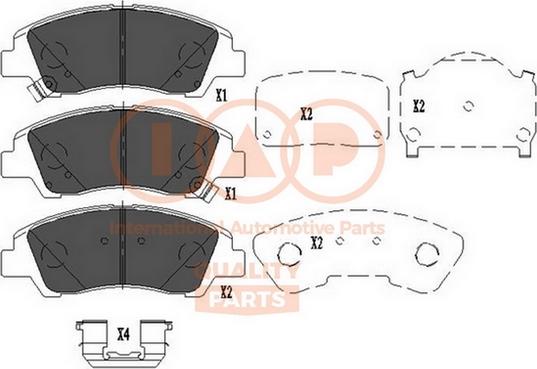 IAP QUALITY PARTS 704-07094 - Bremžu uzliku kompl., Disku bremzes adetalas.lv