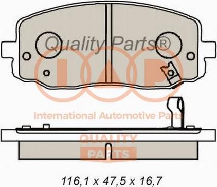 IAP QUALITY PARTS 704-21090X - Bremžu uzliku kompl., Disku bremzes adetalas.lv