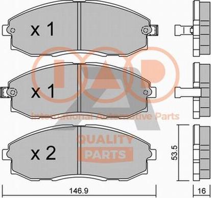 IAP QUALITY PARTS 704-07061P - Bremžu uzliku kompl., Disku bremzes adetalas.lv