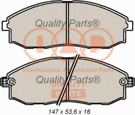 IAP QUALITY PARTS 704-07061 - Bremžu uzliku kompl., Disku bremzes adetalas.lv