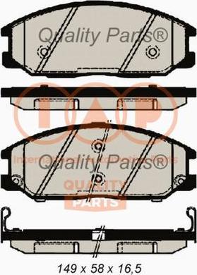 IAP QUALITY PARTS 704-07062X - Bremžu uzliku kompl., Disku bremzes adetalas.lv