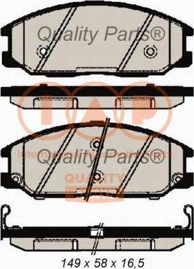 IAP QUALITY PARTS 704-07085X - Bremžu uzliku kompl., Disku bremzes adetalas.lv