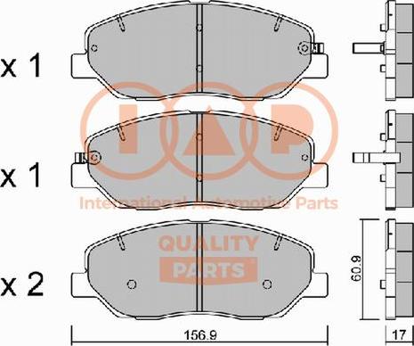 IAP QUALITY PARTS 704-07088P - Bremžu uzliku kompl., Disku bremzes adetalas.lv