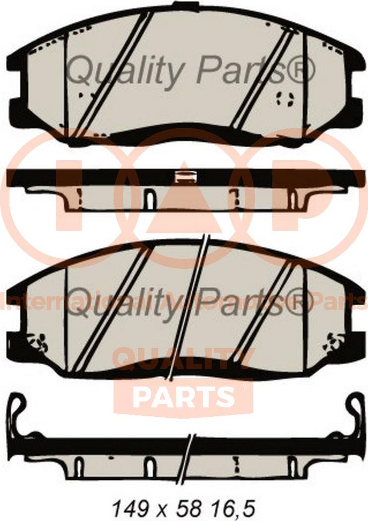 IAP QUALITY PARTS 704-07075 - Bremžu uzliku kompl., Disku bremzes adetalas.lv