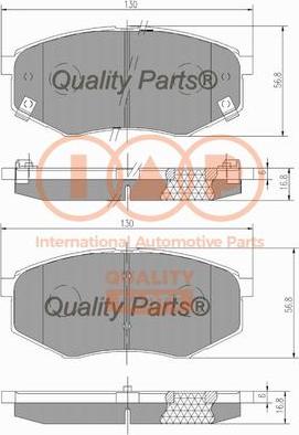 IAP QUALITY PARTS 704-07110 - Bremžu uzliku kompl., Disku bremzes adetalas.lv