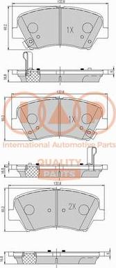 IAP QUALITY PARTS 704-07130 - Bremžu uzliku kompl., Disku bremzes adetalas.lv