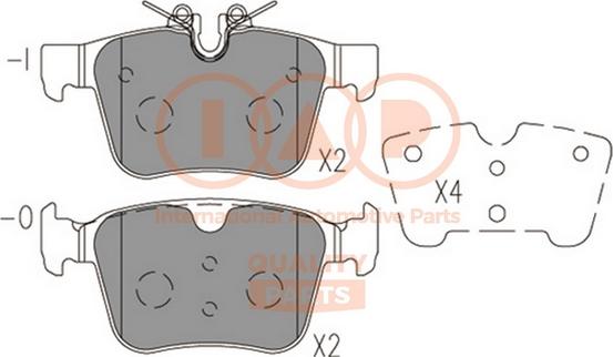 IAP QUALITY PARTS 704-14082 - Bremžu uzliku kompl., Disku bremzes adetalas.lv