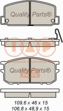 IAP QUALITY PARTS 704-15020 - Bremžu uzliku kompl., Disku bremzes adetalas.lv