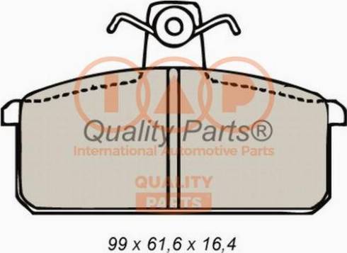 IAP QUALITY PARTS 704-16040X - Bremžu uzliku kompl., Disku bremzes adetalas.lv